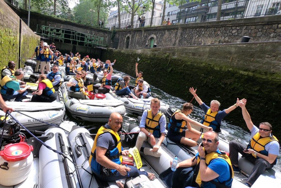 Team building rallye nautique paris st martin zodiac seine